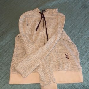 Vans sweater with burgundy logo.